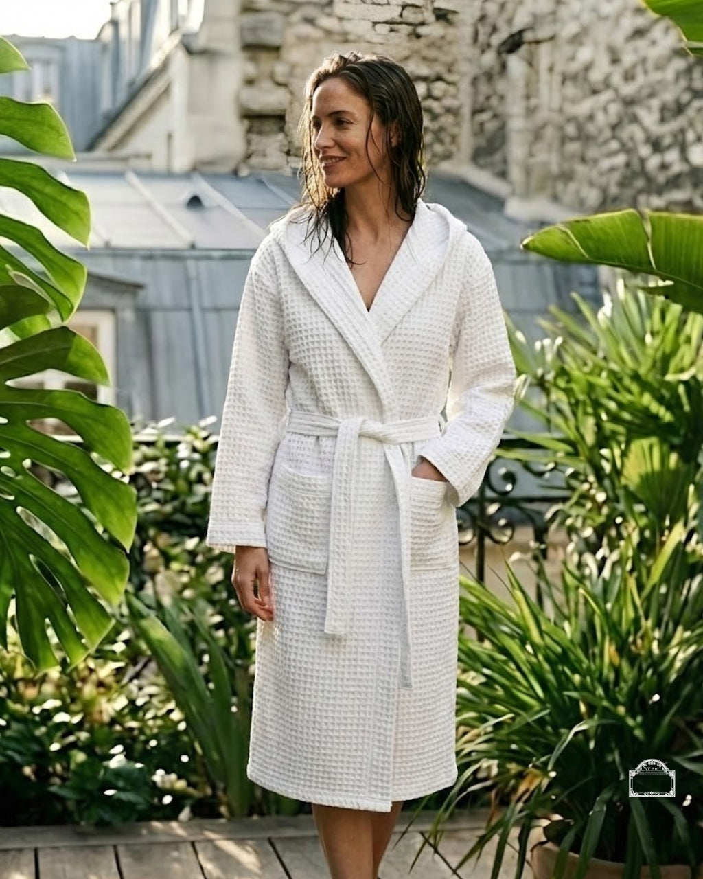 White Molitor Gaufré Métropolitain Bathrobe